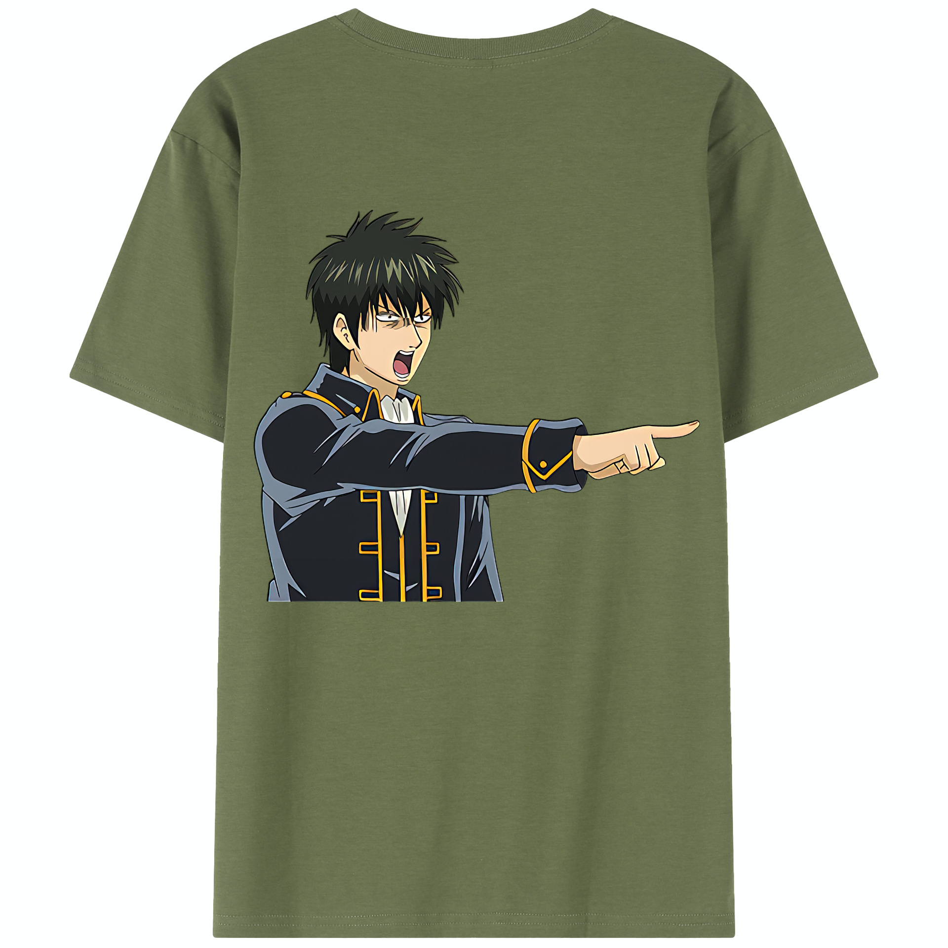 （画像用） ぎんたま 坂田銀時（さかたぎんとき） 神楽 志村新八（しむら しんぱち） GINTAMA Sakata Gintoki Kagura Shimura Shinpachi 綿100％半袖Tシャツ（背面プリント）
